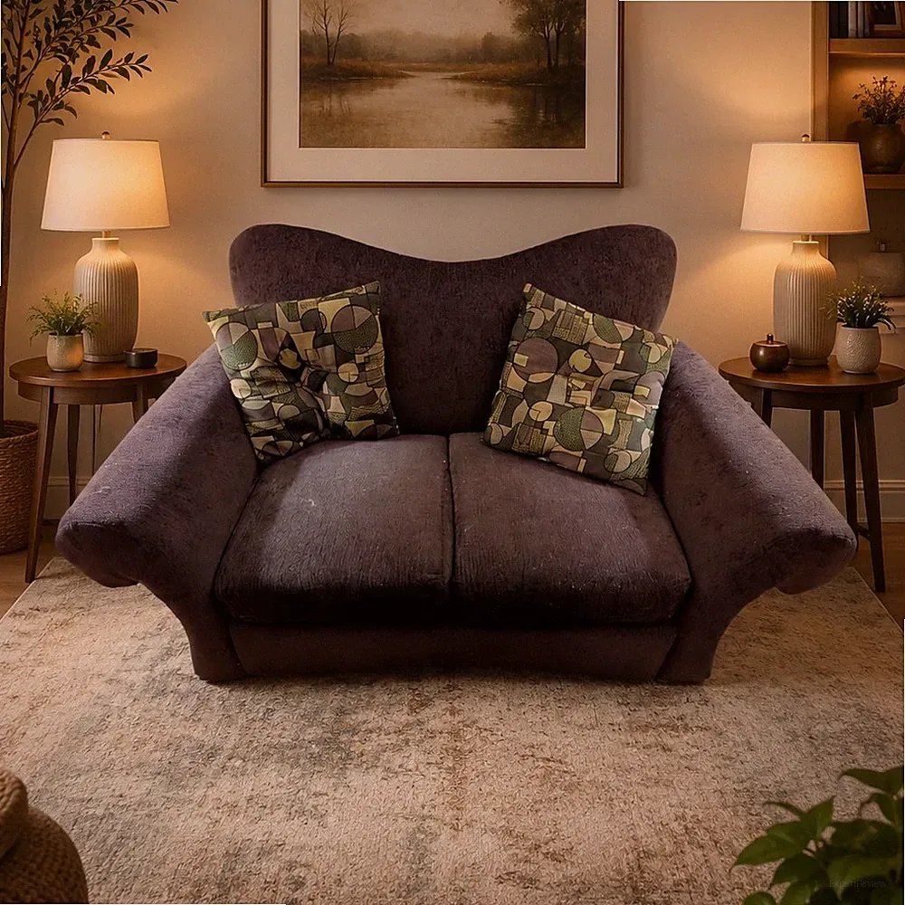 two vintage two-seater sofa