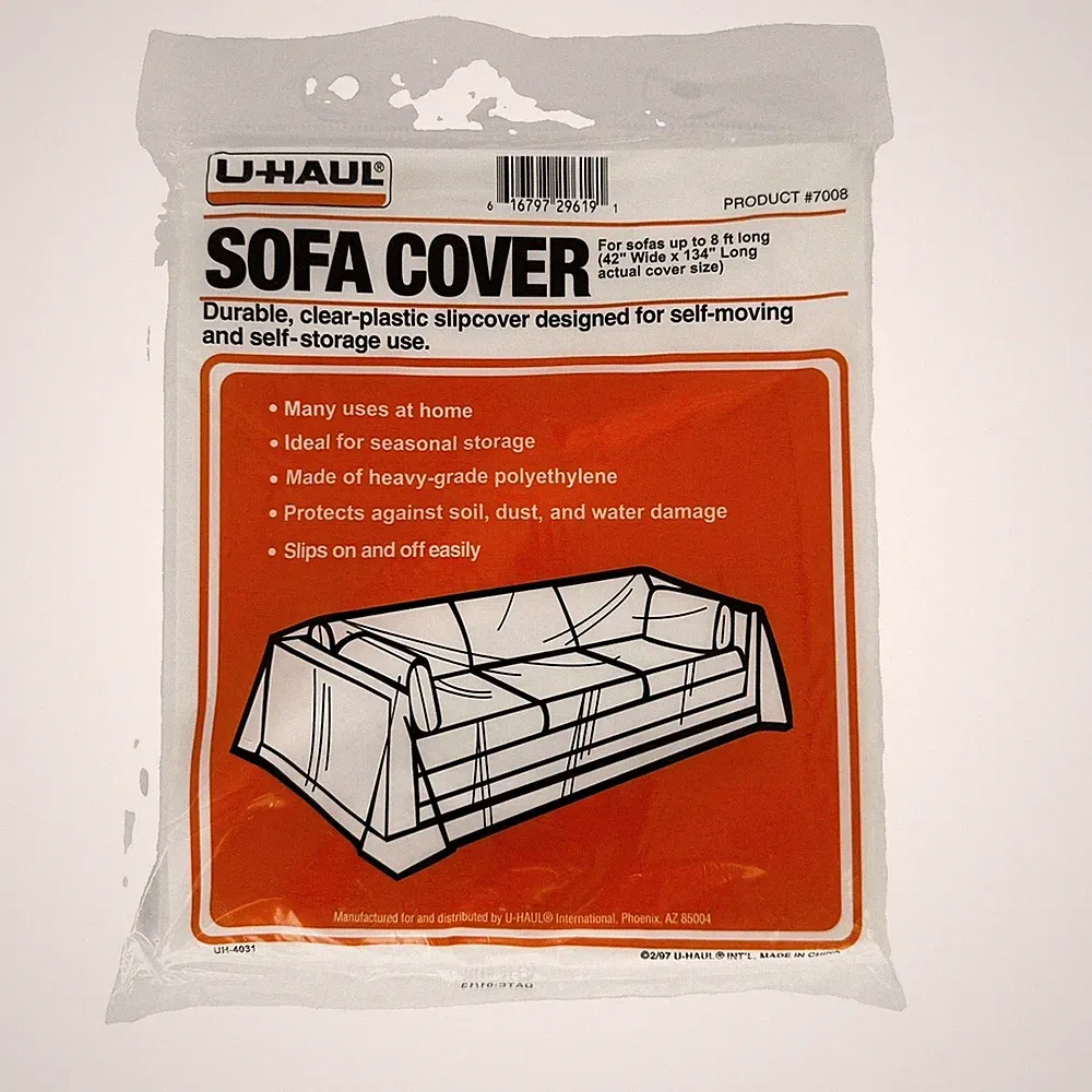 U-Haul Moving And Storage Sofa Cover (Fits Sofas Up To 8' Long) - Water Plastic