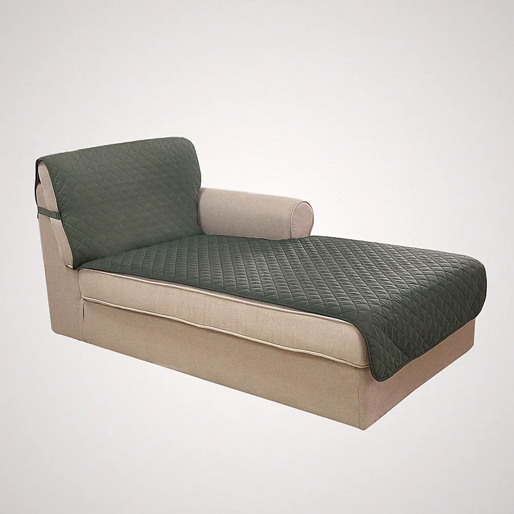 U-NICE HOME Sectional Couch Cover for Dogs Chaise Lounge Reversible Sofa Cover