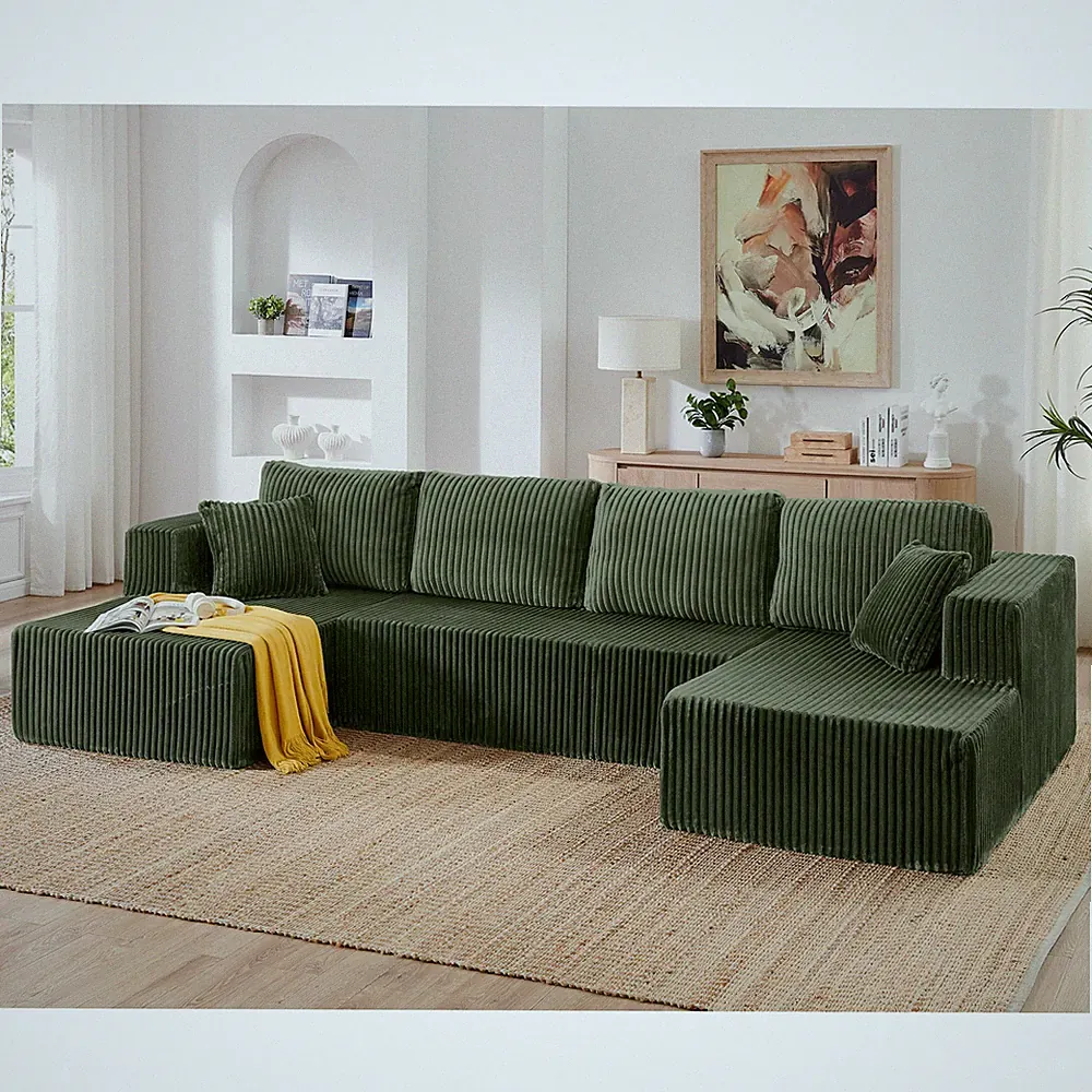 U shape Modular Sectional Sofa, Compressed Sectional Sofa Modern Minimalist St