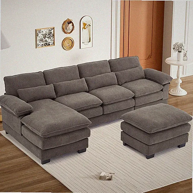 U-Shaped 5 Seater Oversized Modular Sectional Sofa Couch Upholstery Comfy Sofa