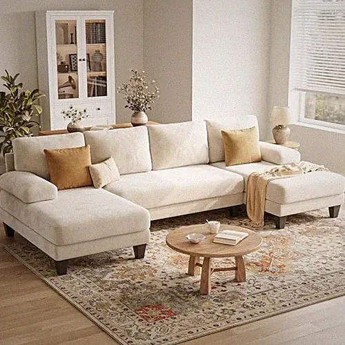 U-Shaped Sectional Couches for Living Room | 112 Inch Modern Sectional Couch