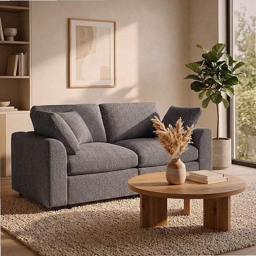 U-Style Modern 72.8" Loveseat Sofa,Soft Chenille Fabric Couch w/Solid Wood Frame