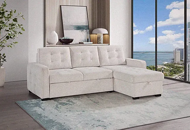 U0707 - Reversible Sofa Bed - Beige