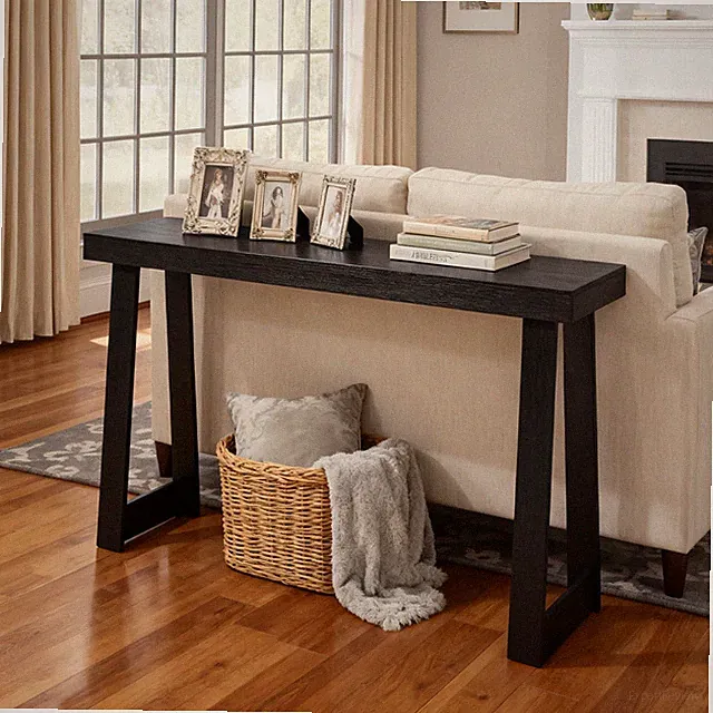 Uimoso 46" Long Console Table, Wooden Rectangular Sofa Table Behind the Couch