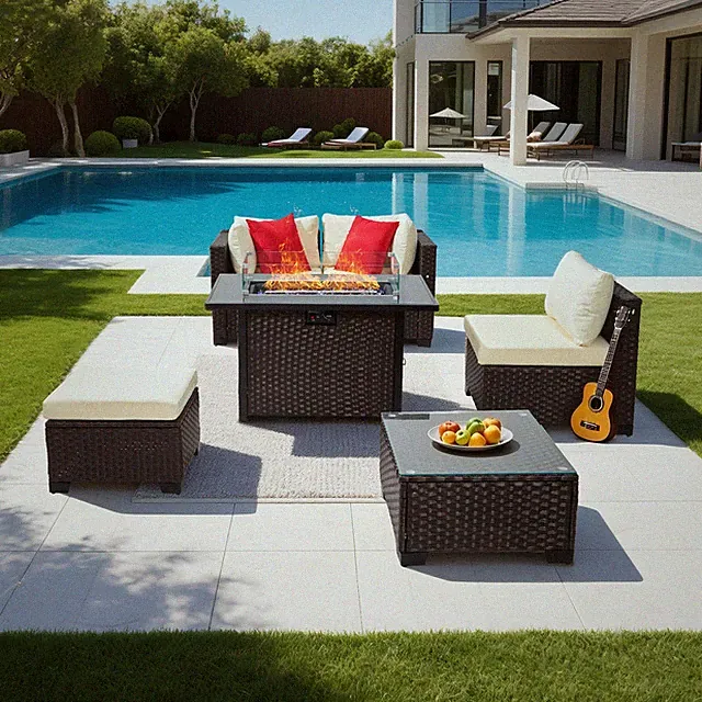 Uimoso 6-Piece Outdoor Patio Furniture Set for Relaxed Conversation Spaces