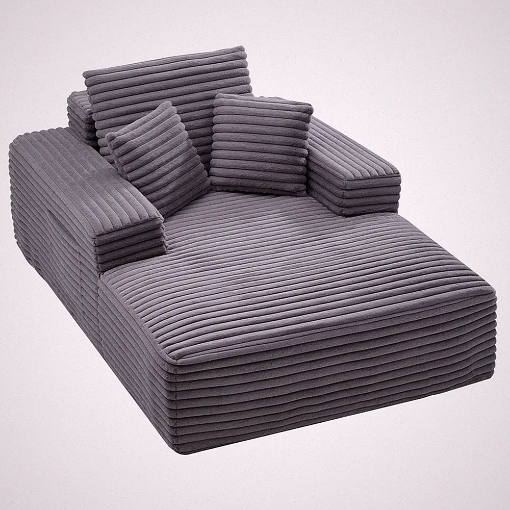 Uimoso Chaise Lounge Chair 54 in Oversize Boneless Chaise Lounge Indoor Sofa Bed