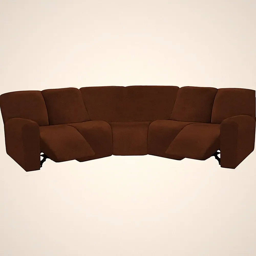 ULTICOR 7-Piece L Shape Sectional, Velvet Stretch Reclining Couch Covers for...