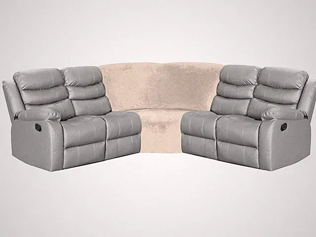 ULTICOR Corner Wedge Seat Cover for L Shape Recliner Couch (Ivory)