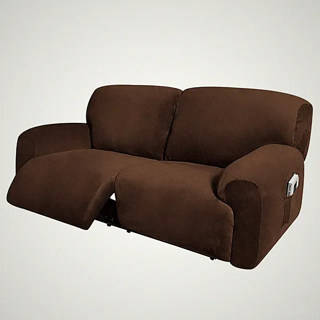 ULTICOR Extra Wide 75" - 100", Reclining 2 Seater Sofa, Chocolate