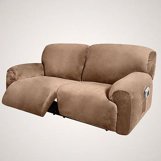 ULTICOR Extra Wide 75" - 100", Reclining 2 Seater Sofa, Sand