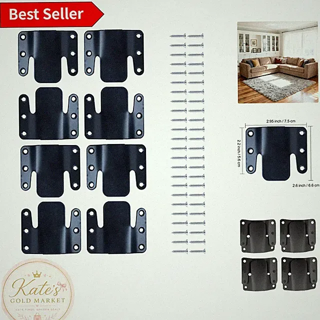 Ultimate 8-Piece Universal Sectional Sofa Connectors - Stainless Steel Brackets
