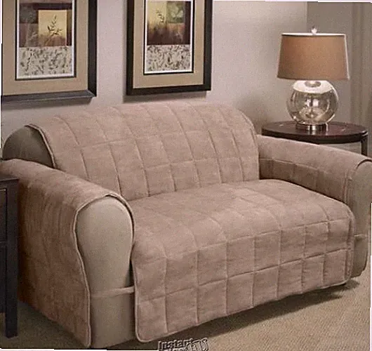 Ultimate-Furniture Loveseat Couch Protector Natural quilted polyester Pet Cover