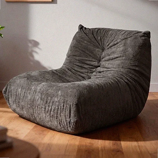 Ultra-Comfy Large Bean Bag Chair for Adults - Black Onyx Togo Sofa