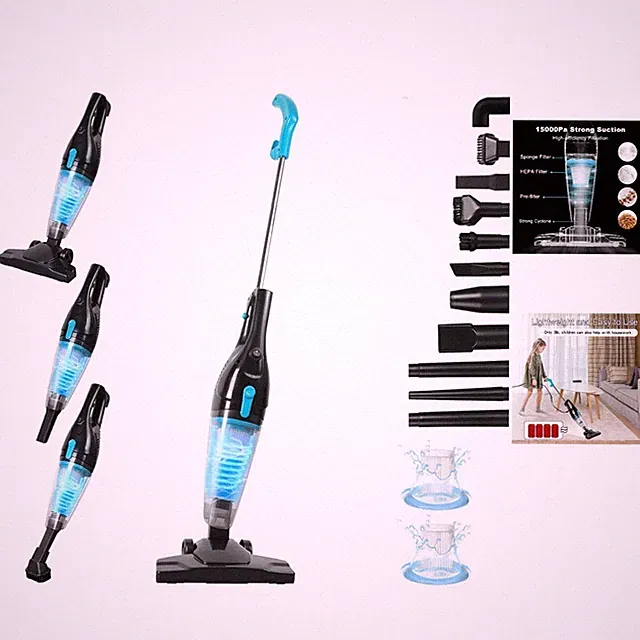 Ultra Quiet Corded Vacuum Cleaner, 16.4ft Cord, 12 Attachments for Easy Cleaning