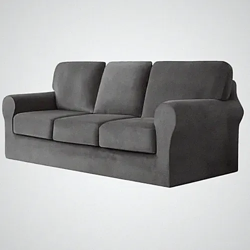 UNBBRRL 7 Piece Couch Covers for Sofa, Replacement Ektorp Sofa Medium Gray