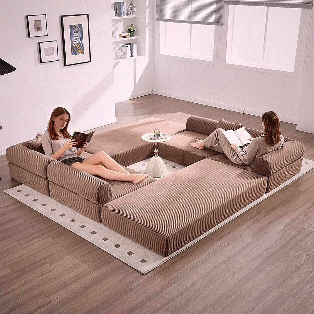 UNITED WE WIN convertible folding sofa bed,w/fixed frame and pillow back handr