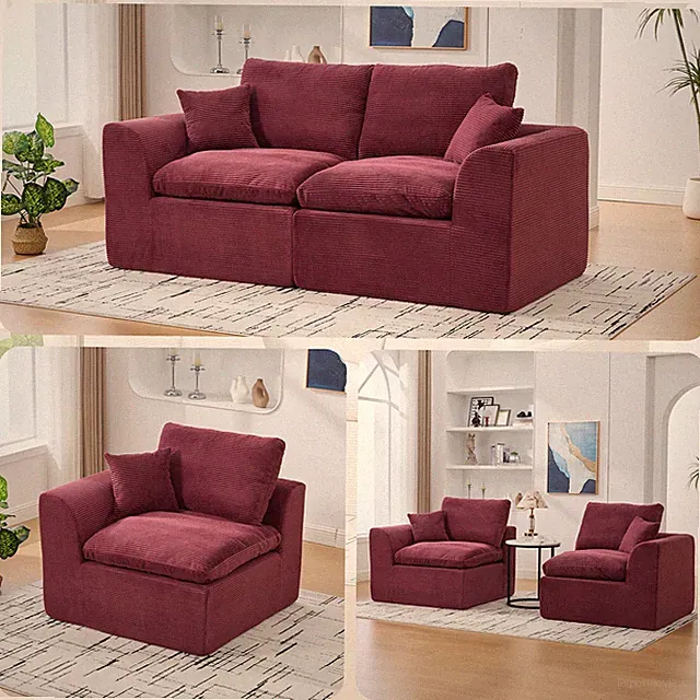 UNITED WE WIN Modular Sectional Sofa Cloud Couch,Comfy Cloud Modern Sofa,2 Sea