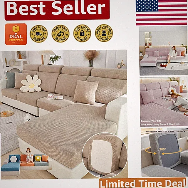 Universal Elastic Couch Covers - Durable Washable Slipcovers for Sectionals