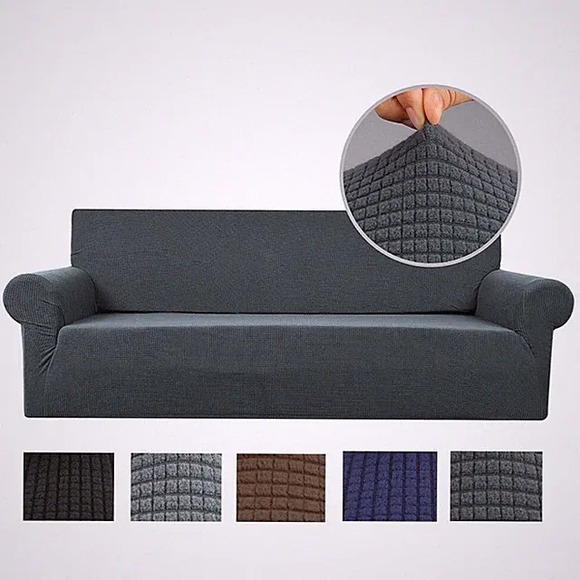 Universal Stretch Sofa Slipcover (2 Seater) Sofa Gray + Free Gift!