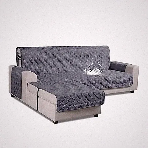Upgraded Sectional Couch Covers 100% Waterproof L Shaped Sofa Small Dark Gray