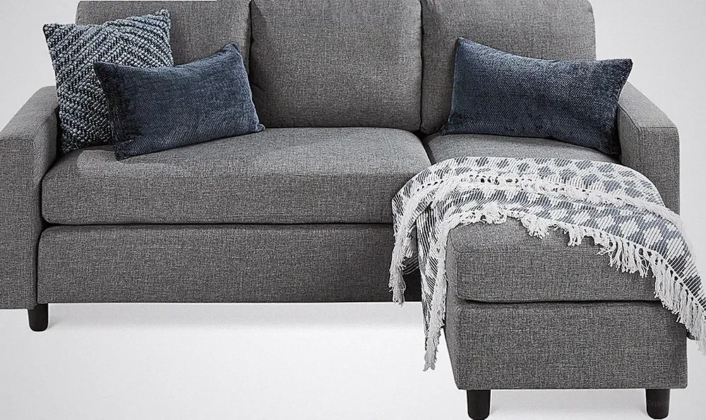 Upholstered Sectional Sofa for Home Apartment Dorm Bonus Room Compact Spaces