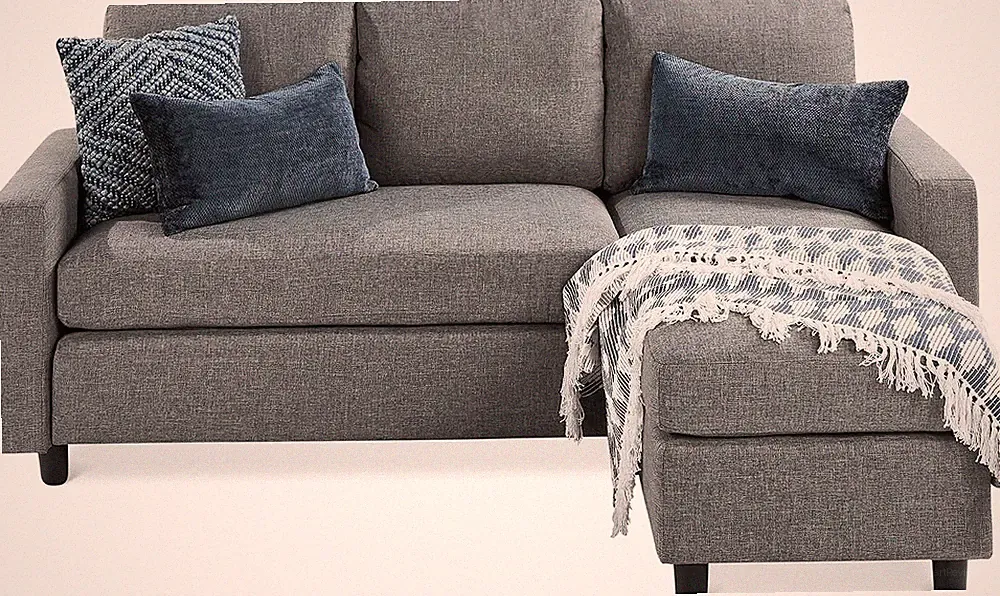 Upholstered Sectional Sofa Home Apartment Dorm Bonus Room Compact Spaces