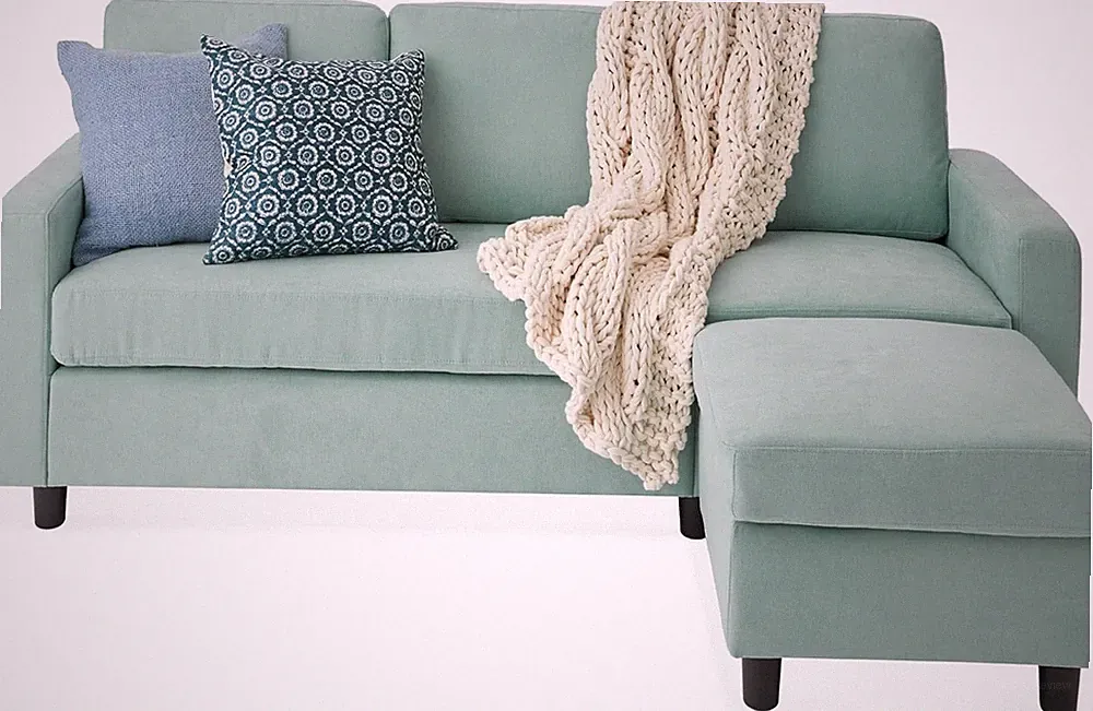 Upholstered Sectional Sofa with Chaise Lounge 3 Seat L Shape Reversible Ottoman
