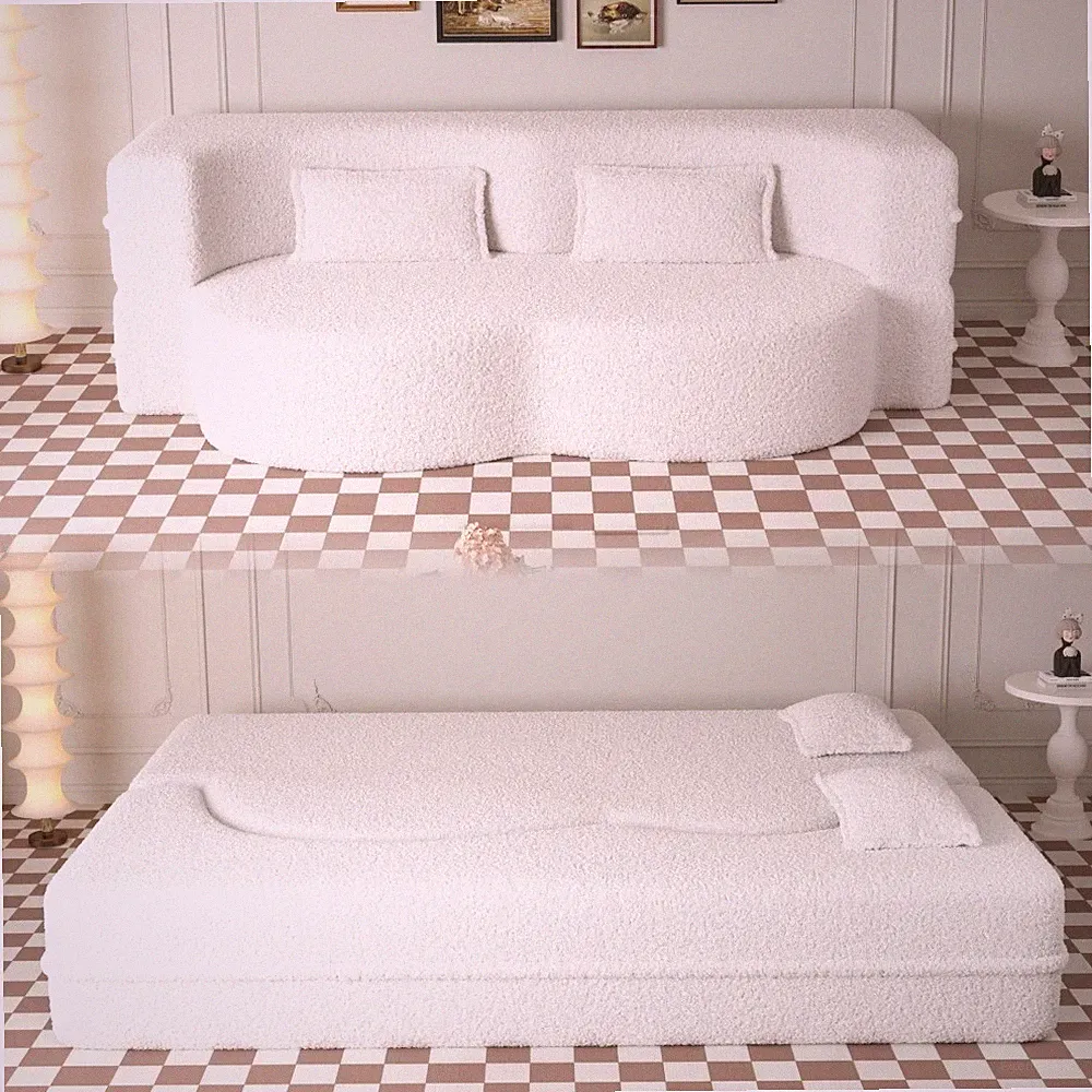 Upholstered Sofa Folding Sleeper Sofa Couch Full Size Bed Guest Bed Loveseat