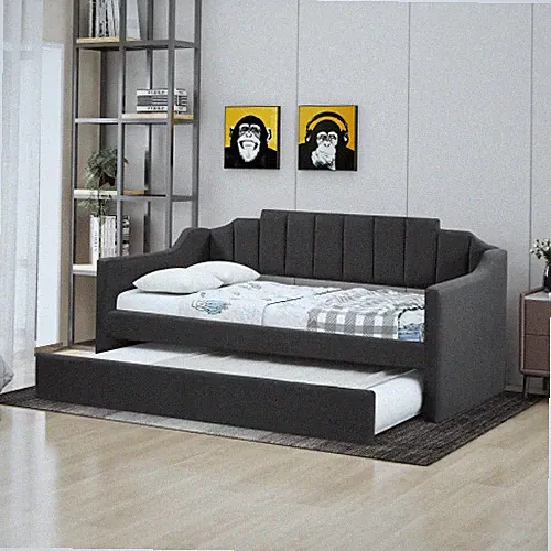 Upholstered Twin Daybed with Trundle Upholstered Sofa Bed No Box Spring Needed