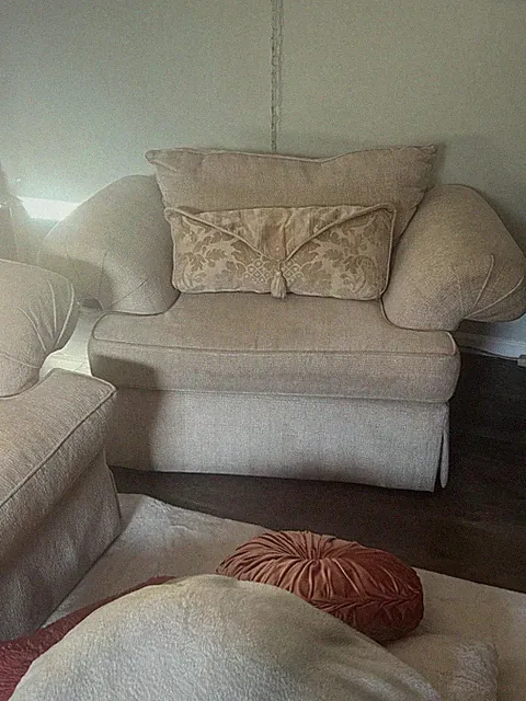 Used 4-piece beige couch set, ottoman, sofa and love seat