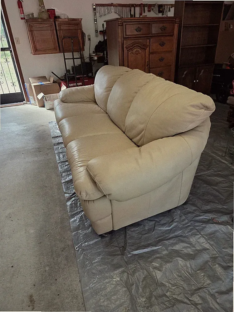Used Natuzzi Leather Sofa. Excellent Condition. Tan