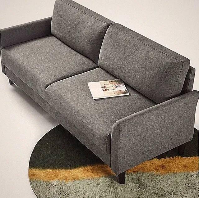 Used Sofa Couch Polyester Fabric With Foam and Fiber Cushions