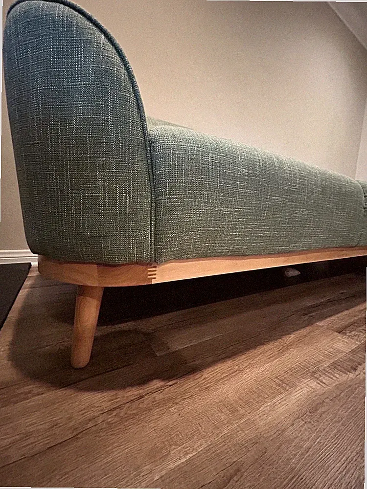 Used Valyōu Solid Wood Sectional Couch / Sofa - Green, Facing Right