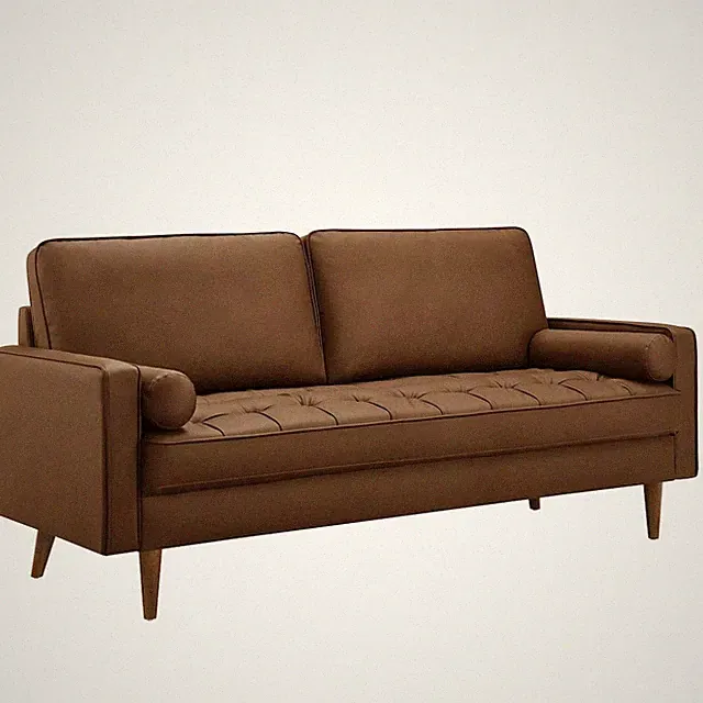 Valour Tufted Vegan Leather Sofa