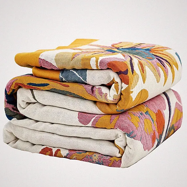 VANJOROY Boho Large Throw Blanket for Bed Couch, 100% Organic Cotton Soft Que...