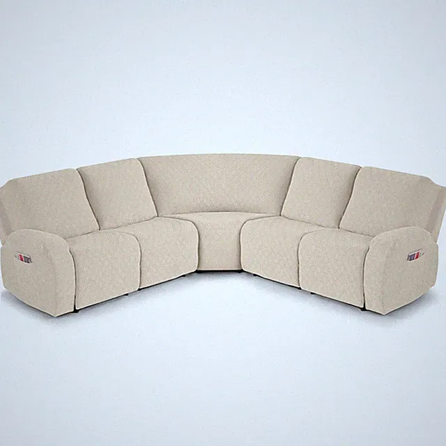Vansofy Extra Large Reclining Sectional Couch Covers Washable 5-Piece Sofa