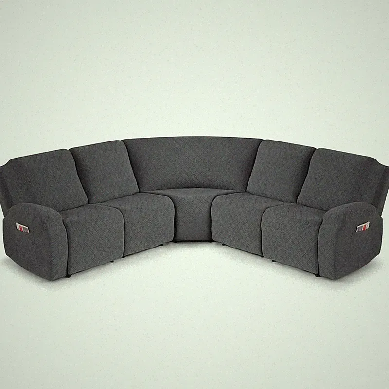 Vansofy Extra Large Reclining Sectional Couch Covers Washable 5-Piece Sofa