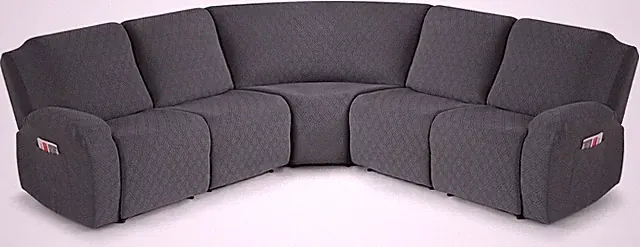 VANSOFY Extra Large Reclining Sectional Couch Covers, Washable 5-Piece Sofa Cove
