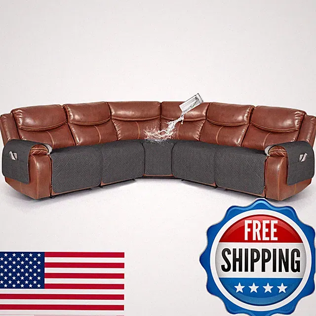 Vansofy Extra Large Reclining Sectional Couch Covers Waterproof 5-Piece Sofa