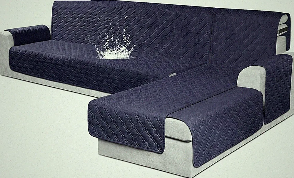 VANSOFY Sectional Couch Covers 100% Waterproof L Shaped Sofa Slipcover 3pcs Reve