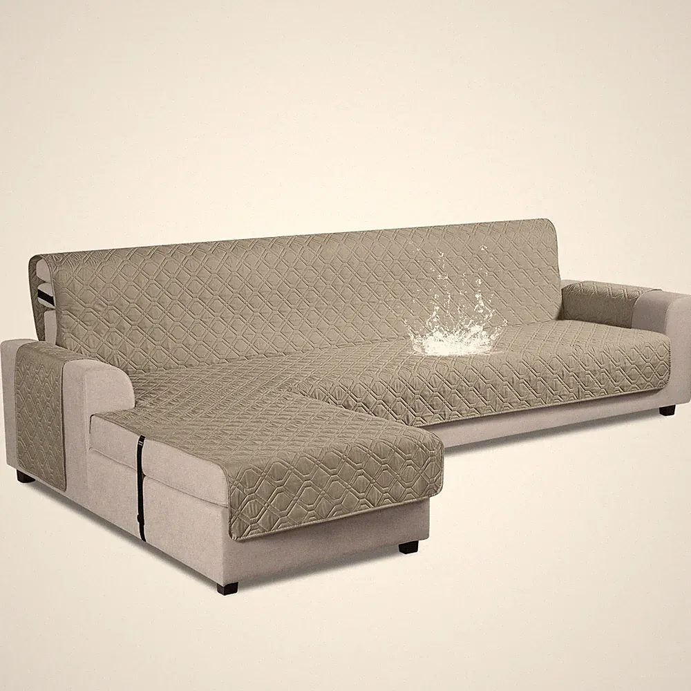 VANSOFY Sectional Couch Covers Waterproof L Shaped Sofa Slipcover X-Large Khaki