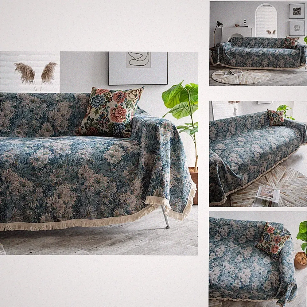 vctops Vintage Jacquard Sofa Covers for Sectional, Loveseat, Futon, L Shaped