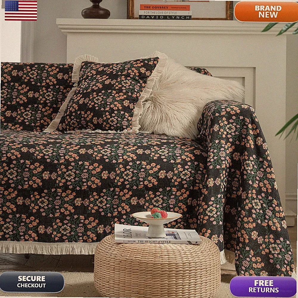vCTops Vintage Jacquard Sofa Covers Sectional, Loveseat, Futon, L Shaped Couch