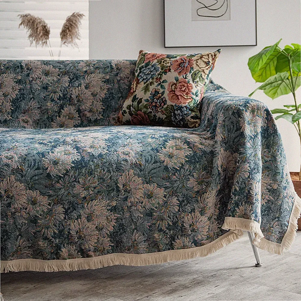Vctops Vintage Jacquard Sofa Covers Sectional, Loveseat, Futon, L Shaped Couch