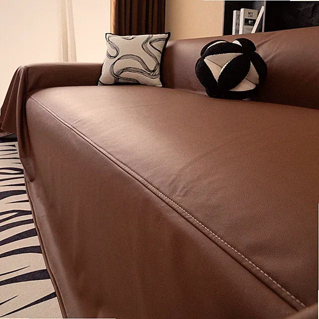 Vctops Waterproof Thick Pu Leather Sofa Covers For Sectional Sofa Luxury Couch
