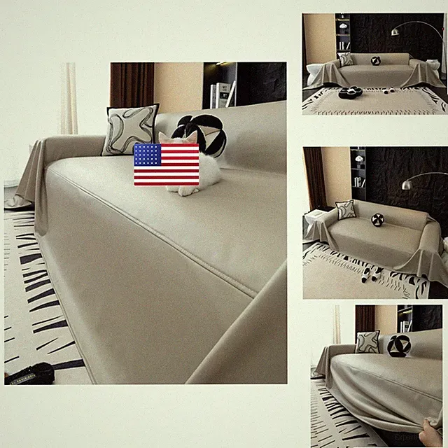 Vctops Waterproof Thick PU Leather Sofa Covers Sectional Sofa Luxury Couch