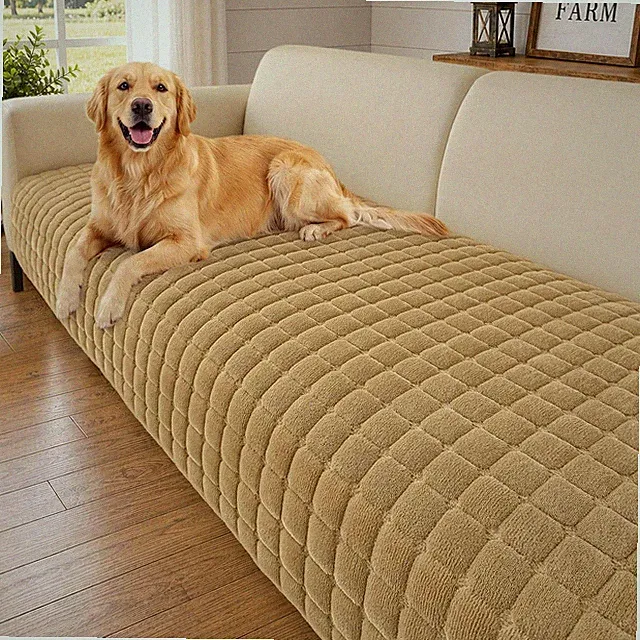 Velvet Couch Cover for Dogs, Non Slip Soft Sofa Protector for Pets