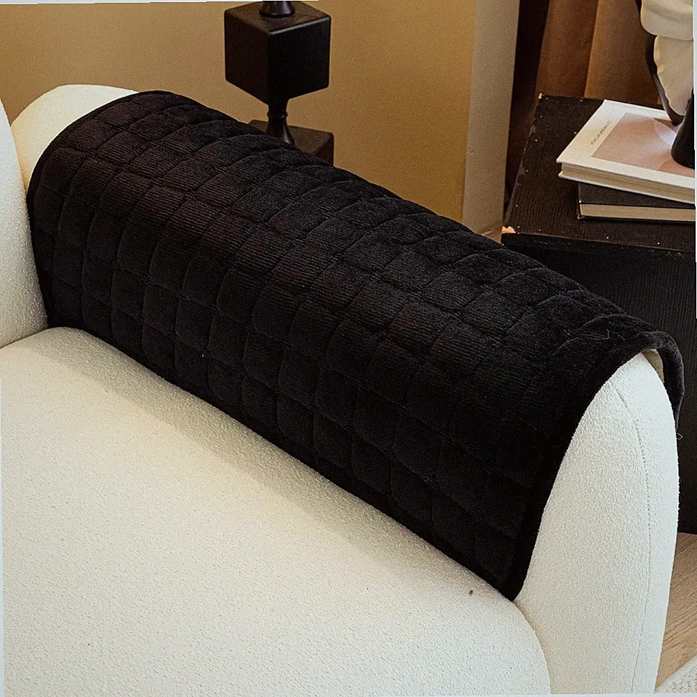 Velvet Couch Cover, Plush Sectional Sofa Cover Washable, Anti Slip Sofa Slipcove