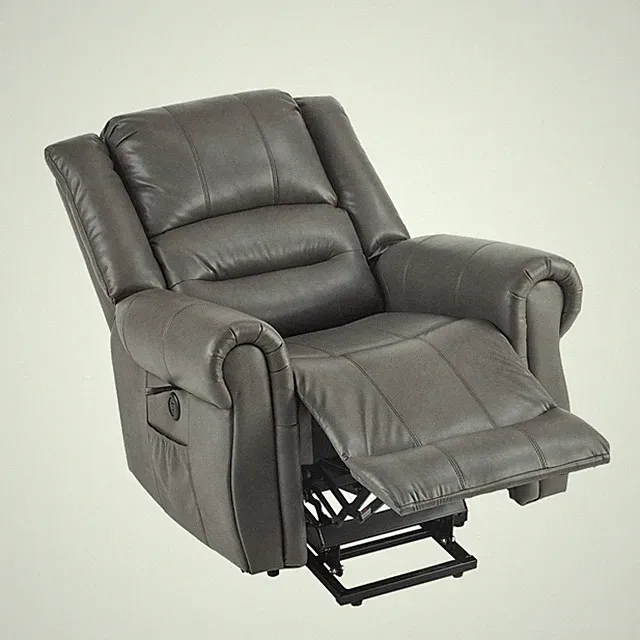 Velvet Futon Sofa Bed Recliner Sleeper w/ 2 Cup Holders Removable Armrests Grey